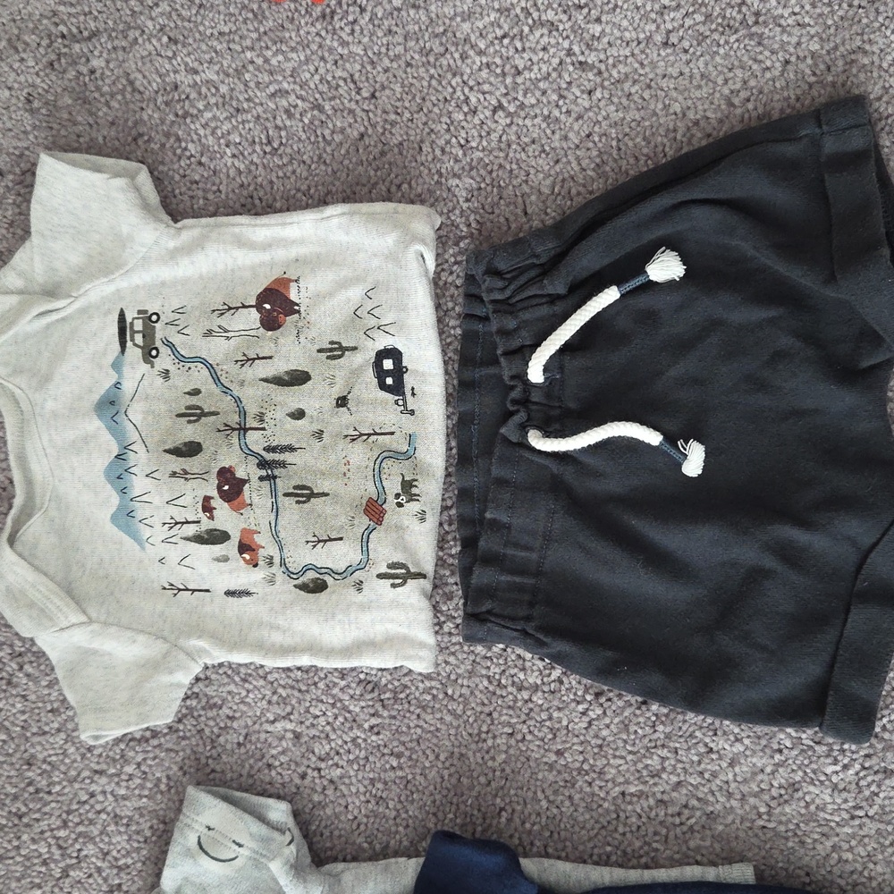 36 Piece Bundle Carters, Huggies, Cloud Island Pants, Joggers, Onesies Sleepers, - Picture 5 of 15